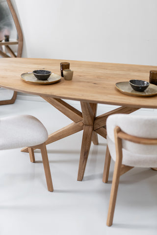 Stoel Mikky - Naturel + Beige Moon