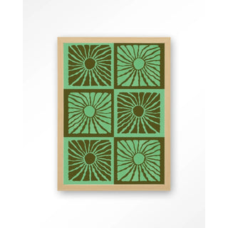 Art Print Suns In Green