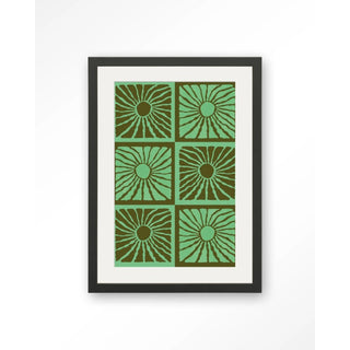 Art Print Suns In Green