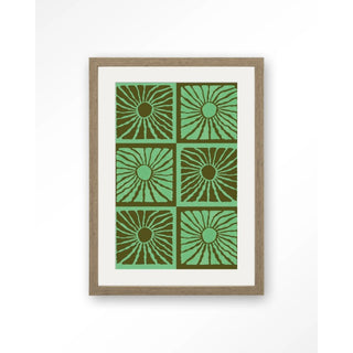Art Print Suns In Green