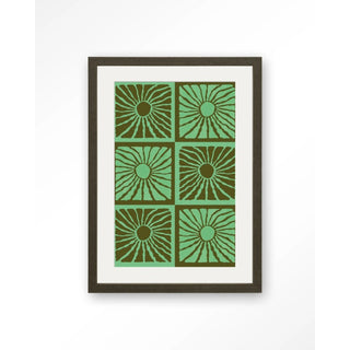 Art Print Suns In Green
