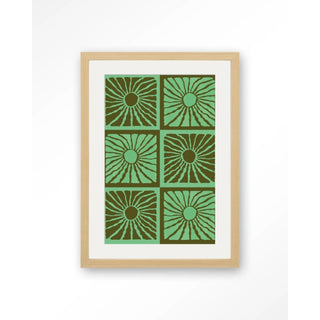 Art Print Suns In Green