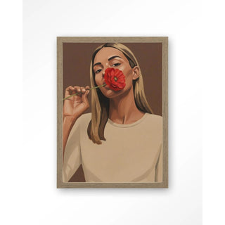 Art Print Red Poppy Girl