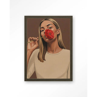Art Print Red Poppy Girl