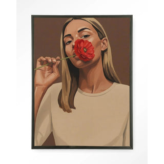 Wandkleed Red Poppy Girl