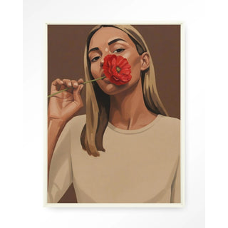 Wandkleed Red Poppy Girl