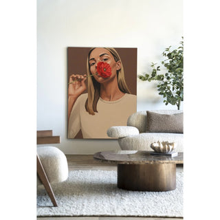 Wandkleed Red Poppy Girl
