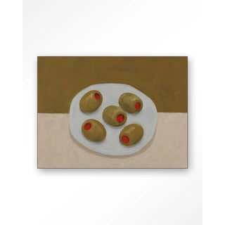 Wandkleed Olives On A Plate
