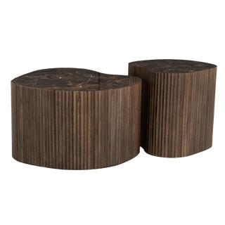 Bijzettafels Nice (set van 2) - Bruin