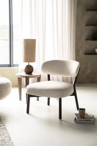 Fauteuil Mikky - Bruin + Beige Moon
