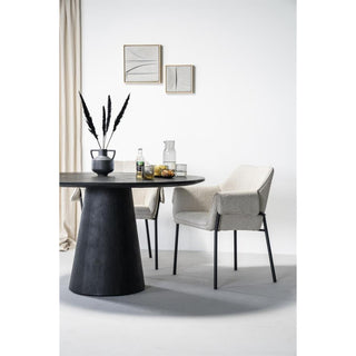 Eettafel Aron rond 130 - Zwart