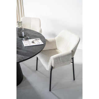 Eettafel Aron rond 130 - Zwart