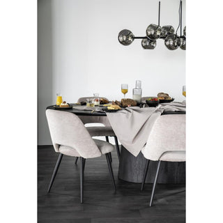 Eettafel Aron ovaal 300x110 - Zwart
