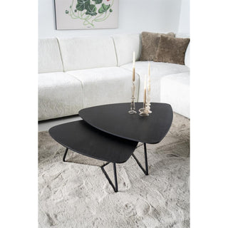 Salontafel Moos 75x85 - zwart