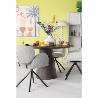 Eettafel Aron rond 130 - Bruin