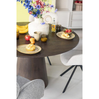Eettafel Aron rond 130 - Bruin