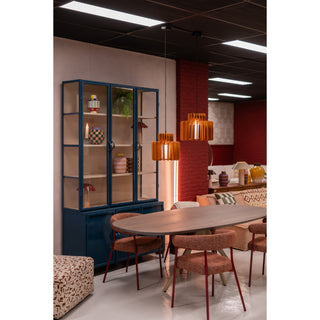 Vitrinekast Detroit 6 Deurs - Blauw