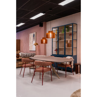 Vitrinekast Detroit 6 Deurs - Blauw