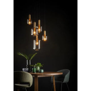 JOANET - Hanglamp - Ø 71 cm - 5xE27 - Fumé